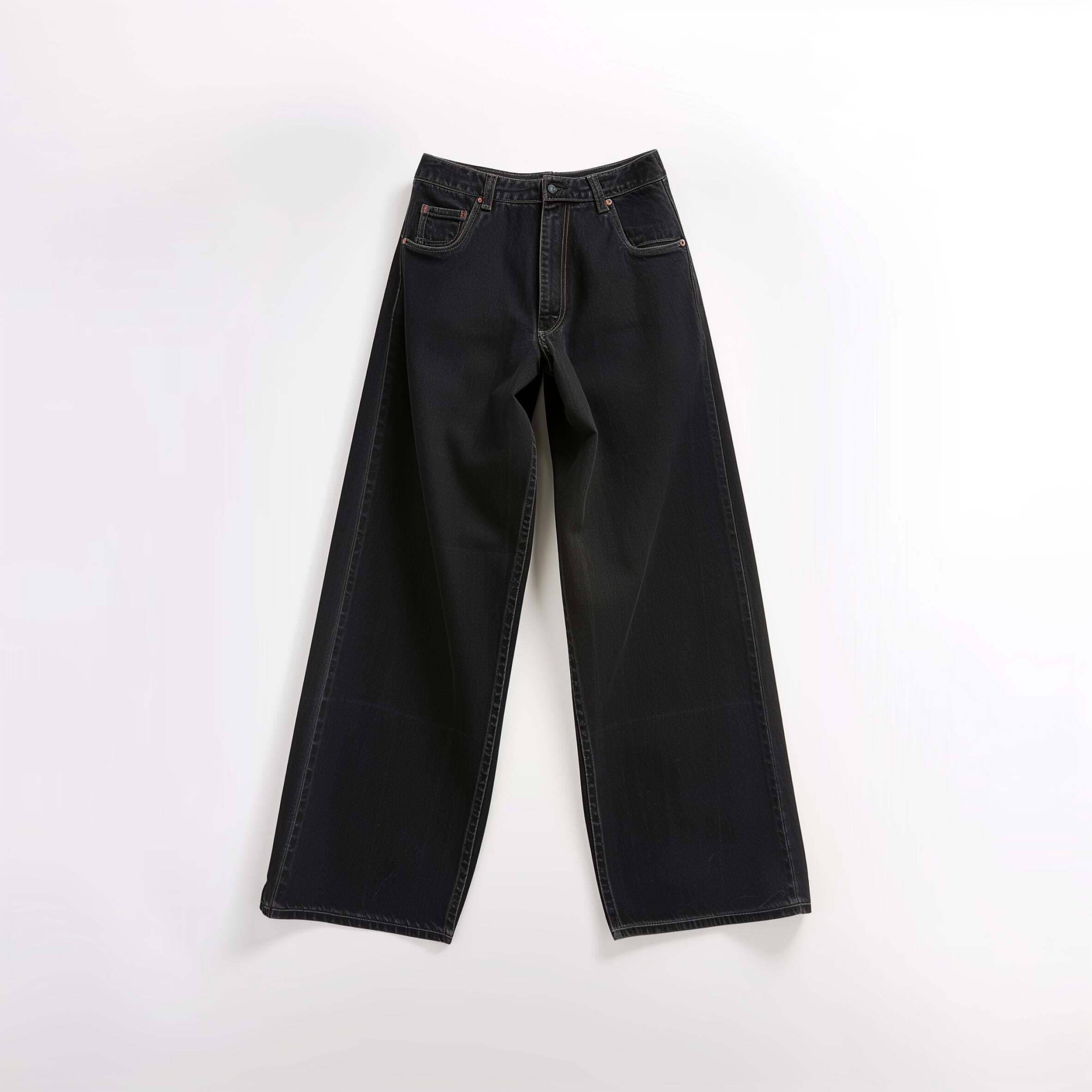 Black 1970s style jeans